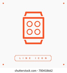 Smart watch gadget line vector icon