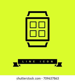 Smart watch gadget line vector icon