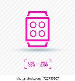 Smart watch gadget line vector icon