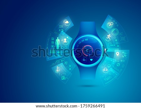 smart watch for healthcare technology with futuristic element