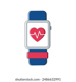 Smart watch with a heart beat symbol