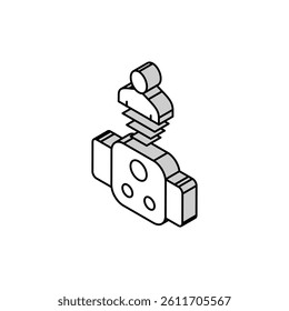 smart watch hologram isometric icon vector. smart watch hologram sign. isolated symbol illustration