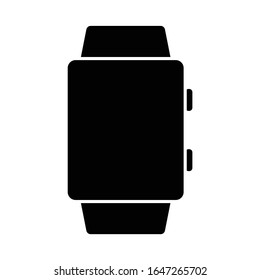 Armbanduhr-Symbol für schwarze Vektorillustration 