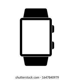smart watch icon black vector wrist watch sign 