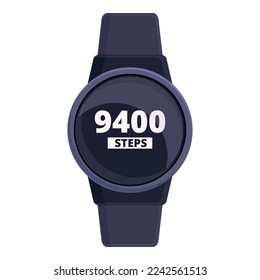 Smart watch icon cartoon vector. Sport app. Digital step