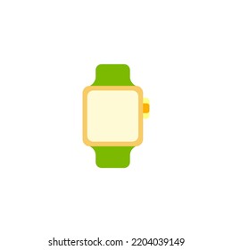 Icono de reloj inteligente en color, aislado en fondo blanco 
