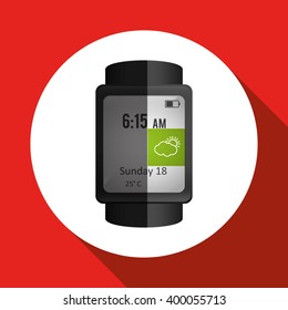smart watch icon design, vector illustration