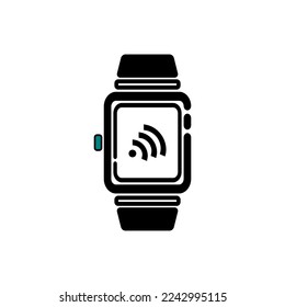 Smart Watch Icon. Device Electronic Icon Vector Design Flat Style Symbol Isolated On White Backround.