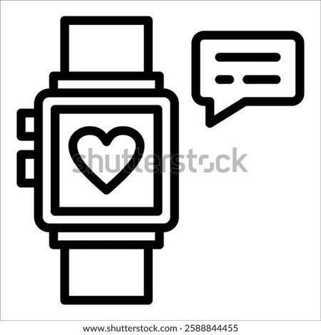 Smart Watch Icon Element For Design