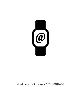 smart watch icon and e-mail symbol