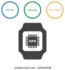 smart watch Icon flat design style