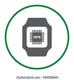 smart watch Icon flat design style