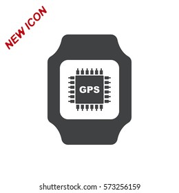 smart watch Icon flat design style
