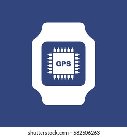 smart watch Icon flat design style