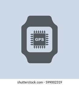 smart watch Icon flat design style