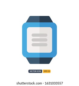 smart watch icon in Flat style isolated on white background. for your web site design, logo, app, UI. Vector graphics illustration and editable stroke. EPS 10.