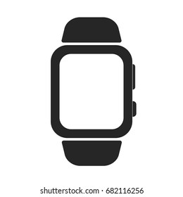 Smart watch icon. Flat style grey color smart watch vector eps10. 
