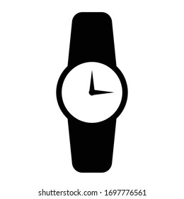 Diseño vectorial de glifo de icono de reloj inteligente