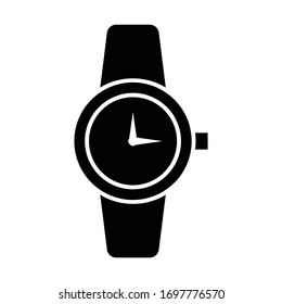 Diseño vectorial de glifo de icono de reloj inteligente