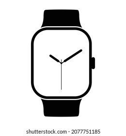 Icono de reloj inteligente. Gráfica vectorial plana. EPS10 editable