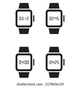 Smart Watch Icon Isolated on White Background. Vector Illustration.