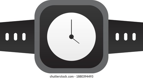 smart watch icon with icon like an analog clock on the screen