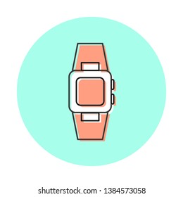 Smart watch icon. Line logo style, website design element