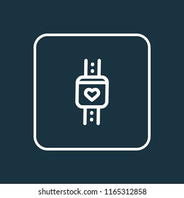 Smart watch icon line symbol. Premium quality isolated wearable element in trendy style.