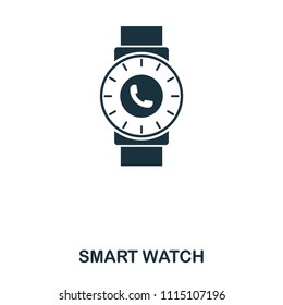 Smart Watch icon. Mobile app, printing, web site icon. Simple element sing. Monochrome Smart Watch icon illustration.
