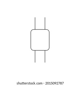 Intelligente Uhr - Symbol auf weißem Hintergrund