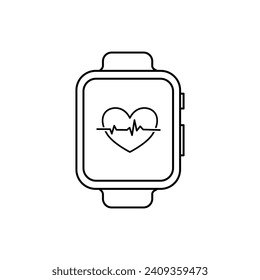 Smart Watch icon on white background.