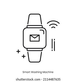 smart watch icon. Outline style icon design isolated on white background