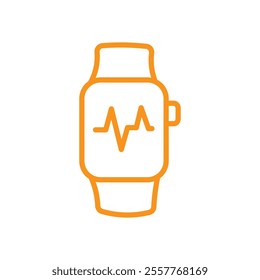 Smart watch icon Outline vector for web ui