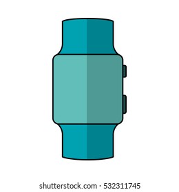 smart watch icon over white background. wearable technology devices concept. colorful design.  vector illustration