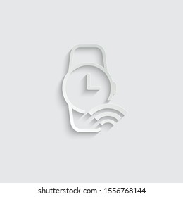   smart watch icon.  paper icon