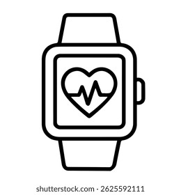 Icono de reloj inteligente con pulso sobre fondo blanco Vector
Icono del Vector Deporte y salud