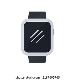 Icono de reloj inteligente. Icono relacionado con la tecnología electrónica. Estilo de icono plano. Diseño sencillo editable