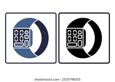 ícone do smart watch. ícone relacionado à moda. adequado para web site, app, interfaces do usuário. estilo do ícone sólido