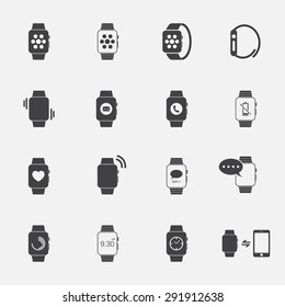 Smart Watch Icon set.