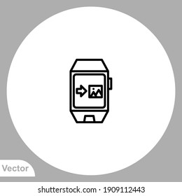 Smart watch icon sign vector,Symbol, logo illustration for web and mobile