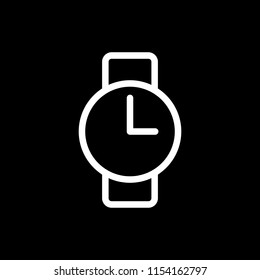 Smart watch icon simple flat line vector.