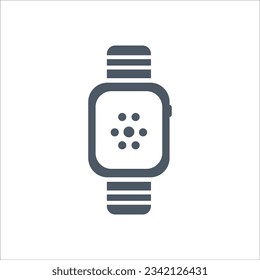 Smart watch icon, smartwatch concept, icon logo flat design apps and web page. Eps 10 Editable.