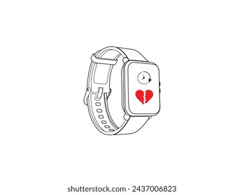 Smart watch icon symbol flat style vector design.