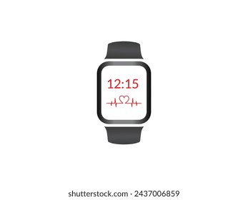 Smart watch icon symbol flat style vector design.