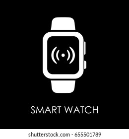 Smart watch icon symbol flat style vector illustration.