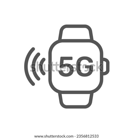 Smart watch icon symbol flat style vector illustration. 5G connection. Vector. EPS 10