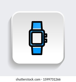 smart watch icon. Symbol of Gadget or Device with trendy flat line style icon for web site design, logo, app, UI isolated on white background. vector illustration eps 10