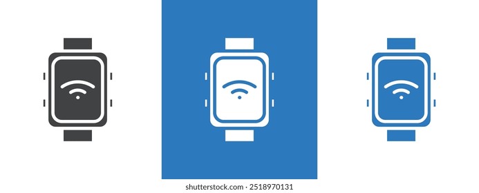 Smart watch icon thin line illustration