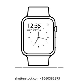SMART WATCH ICON, TIME-MARKER, MINUTE COUNTER