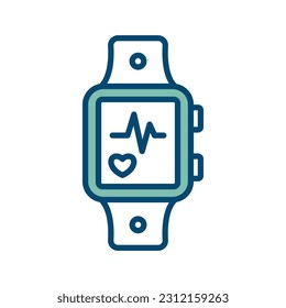 plantilla de diseño de vectores de icono de reloj inteligente en fondo blanco